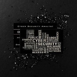 Cyber Security Intelligence Snyggt Sepia Guld Visitkort