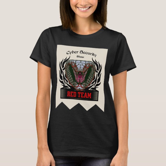 Cyber Security Red Team Cobra Strejka T Shirt (Framsida)