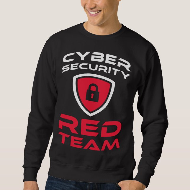 Cyber Security Red Team for all Computer Fan Lång Ärmad Tröja (Framsida)