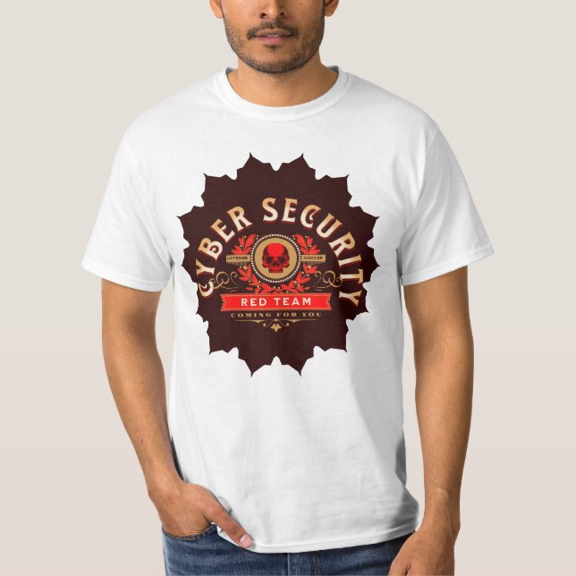 Cyber Security Red Team Sentinel T Shirt (Framsida)