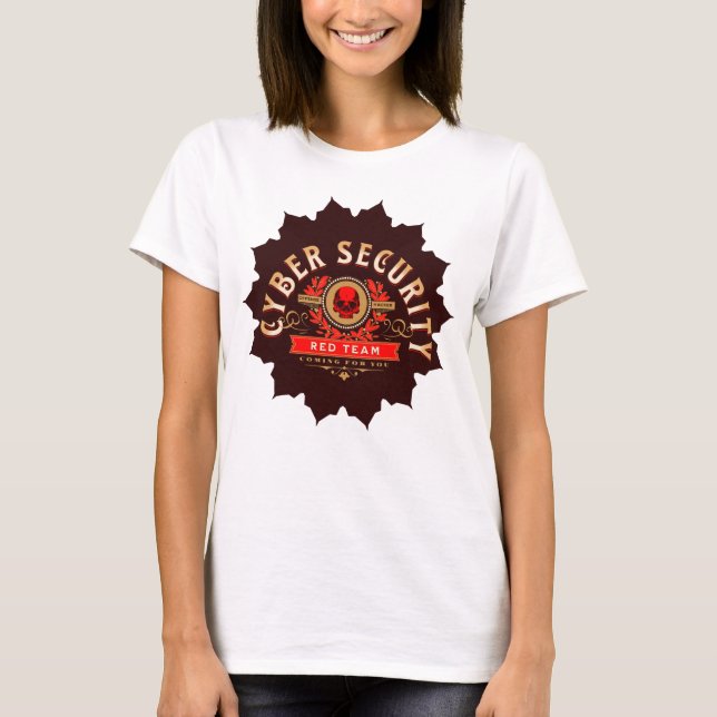 Cyber Security Red Team Sentinel T Shirt (Framsida)