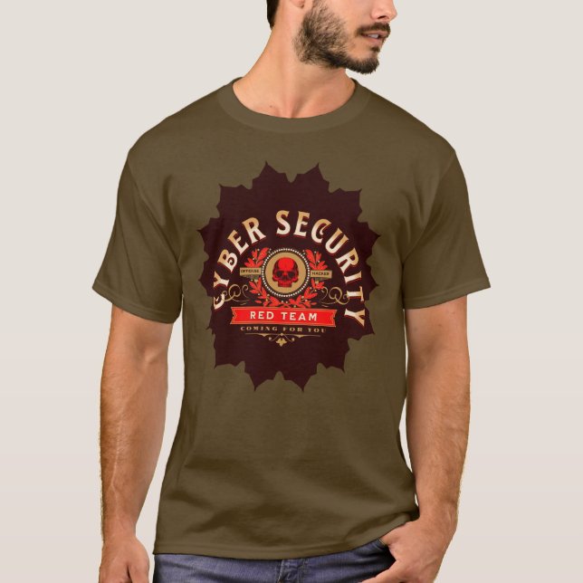 Cyber Security Red Team Sentinel Unisex T Shirt (Framsida)