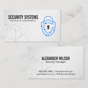 Cyber Security Shield Logotyp Visitkort