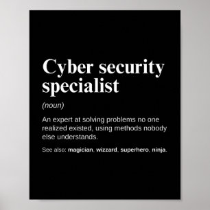 Cyber Security Specialist Funny Analyst Work Poster