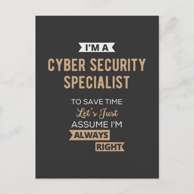 Cyber Security Specialist Vykort (Framsida)
