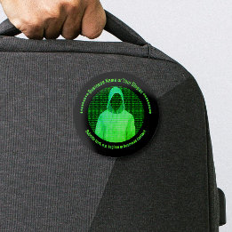 Cyber Security ThGoded Hooded Guy: Handelsshow Pro Knapp