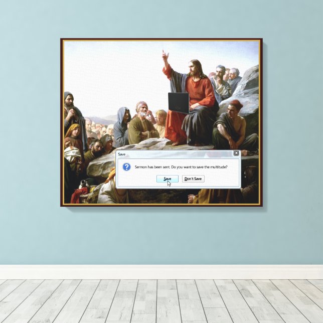 Cyber Sermon Funny Canvastryck (Insitu (trägolv))