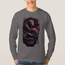 Cyber Serpent Mörk Fantasy Grunge Långärmad