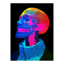 Cyber Skull – Futuristisk Anatomi Konst