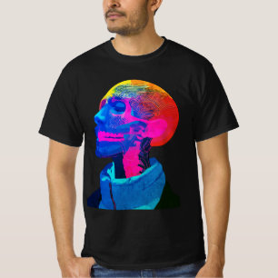 Cyber Skull – Futuristisk Anatomi Konst T Shirt