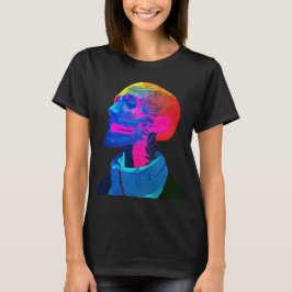 Cyber Skull – Futuristisk Anatomi Konst T Shirt