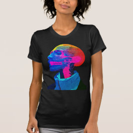 Cyber Skull – Futuristisk Anatomi Konst T Shirt