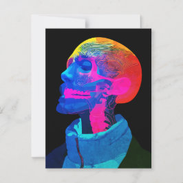 Cyber Skull – Futuristisk Anatomi Konst Vykort