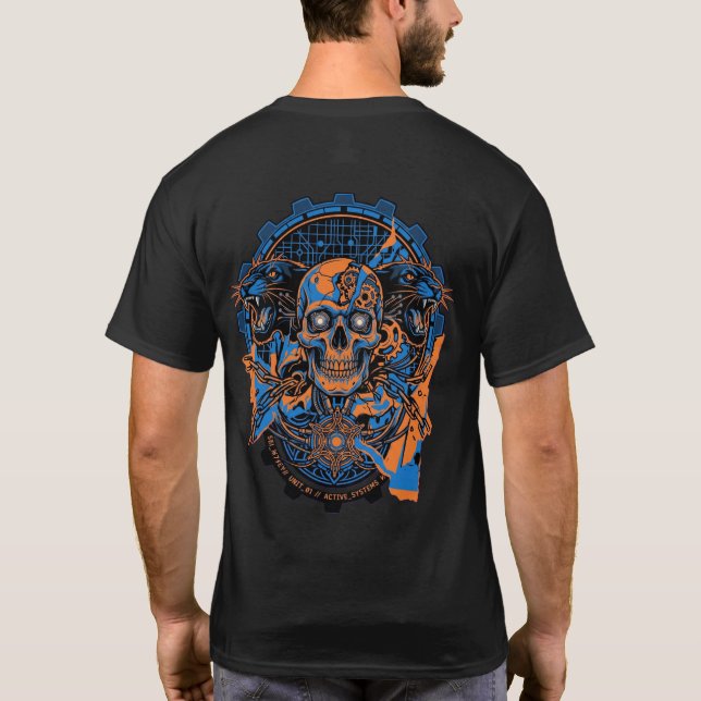 Cyber Skull Panther Tröja – Futuristisk Mekanisk (Baksida)