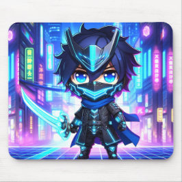 Cyber Slash - Chibi Ninja Battle Mousepad Musmatta