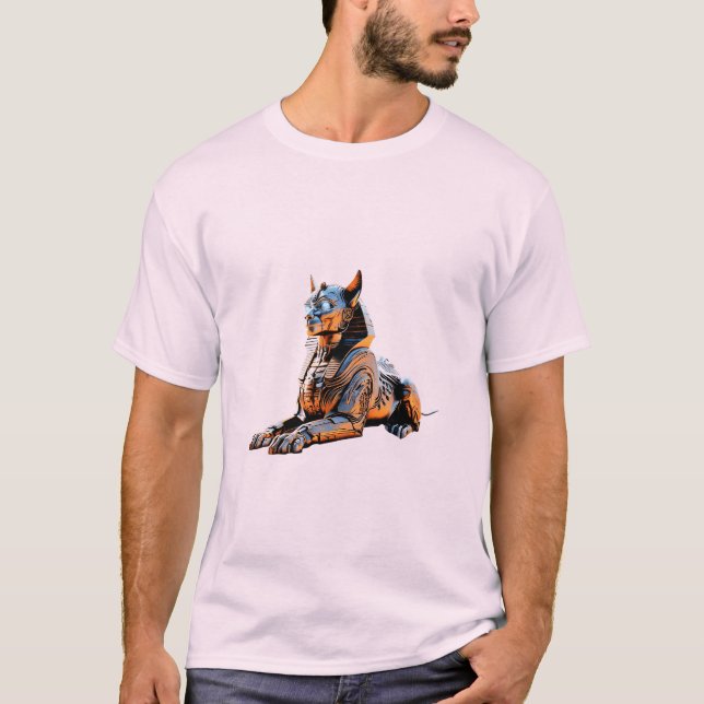 Cyber Sphinx Guardian T Shirt (Framsida)