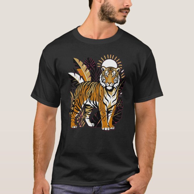 Cyber Tiger Tröja – Futuristisk Tech Djungel Grafi (Framsida)