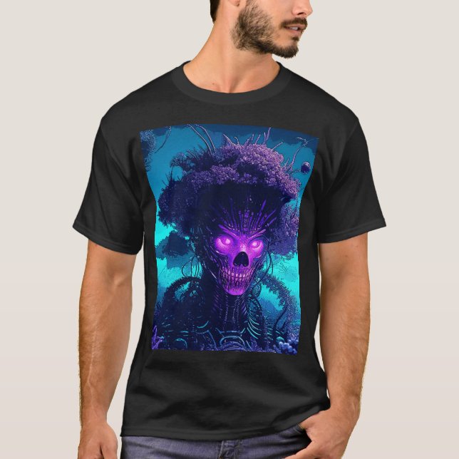 Cyber-Trädet Monster I Mörkret T Shirt (Framsida)