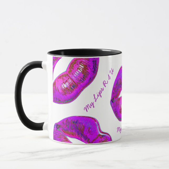 Cyber Venus Lips  - Mina läppar är för dig. Multip Mugg (Vänster)