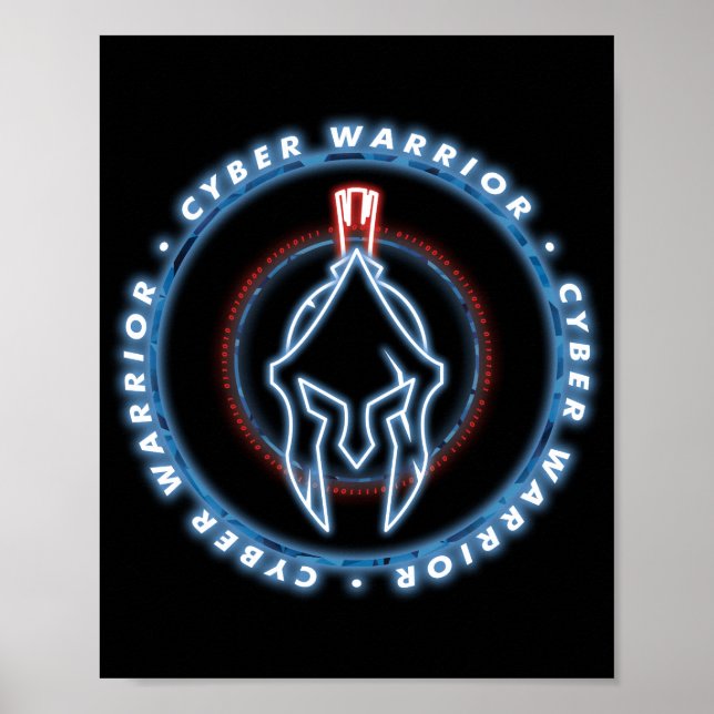 CYBER WARRIOR BADGE SEAL POSTER (Framsidan)