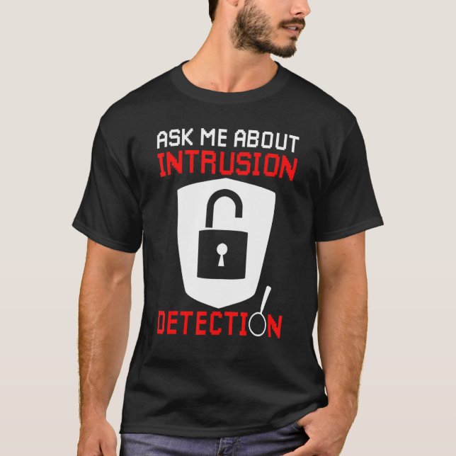 Cyber Warrior Intrusion Detection & Ethical Hacker T Shirt (Framsida)