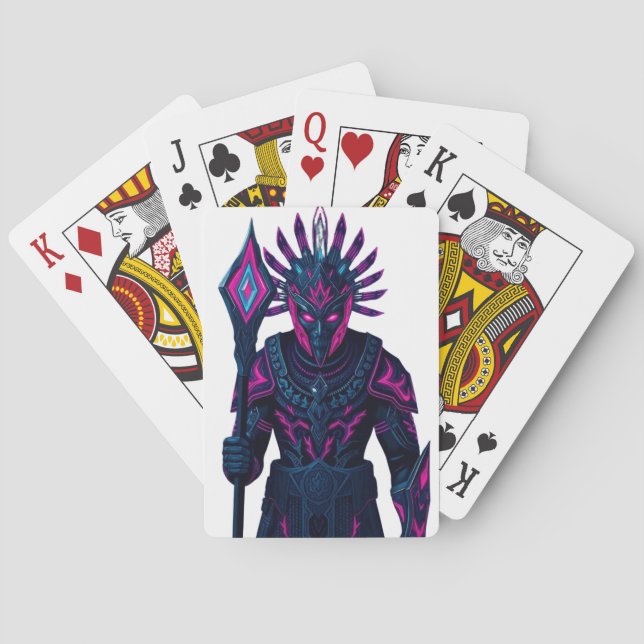 Cyber Warrior Poker-kort Casinokort (Baksidan)