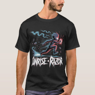 Cyber Wave Future Neon Japansk Retro-Futurism T Shirt