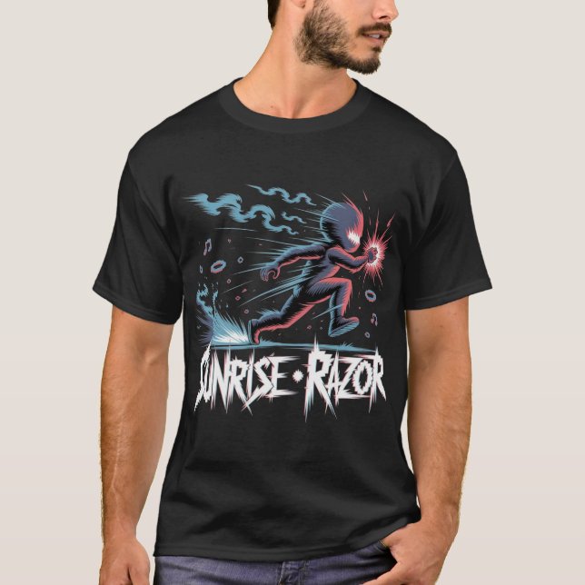 Cyber Wave Future Neon Japansk Retro-Futurism T Shirt (Framsida)
