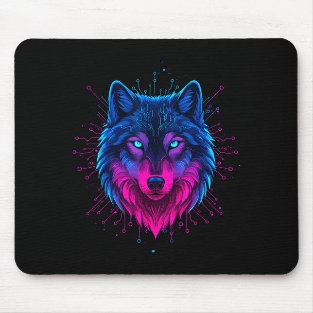 Cyber Wolf For Animal Lovers And Birthday And Birt Musmatta (Framsidan)