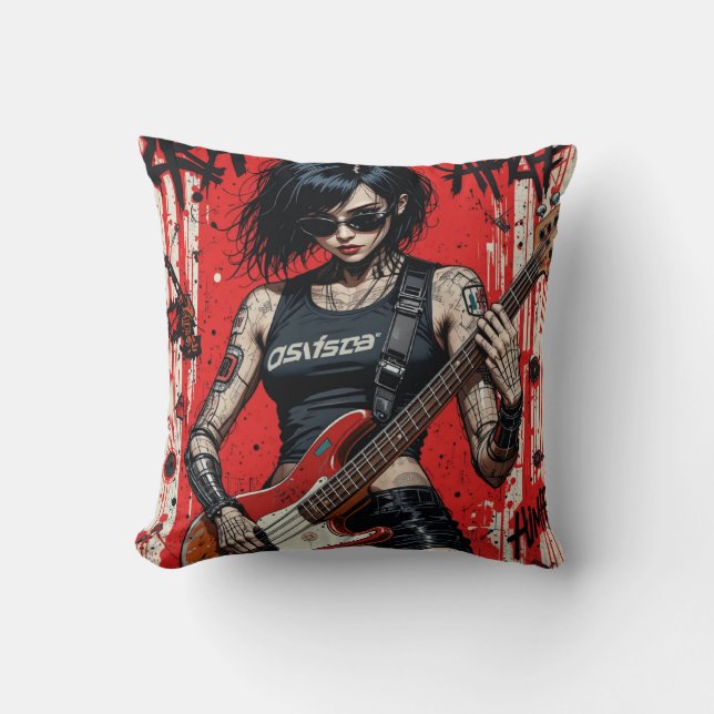 CyberBass Rebebell Dekorativ kudde (Framsida)