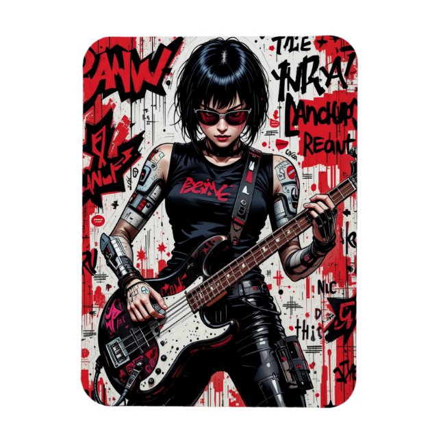 CyberBass Rebelling Flexible Photo Magnet (Vertikal)