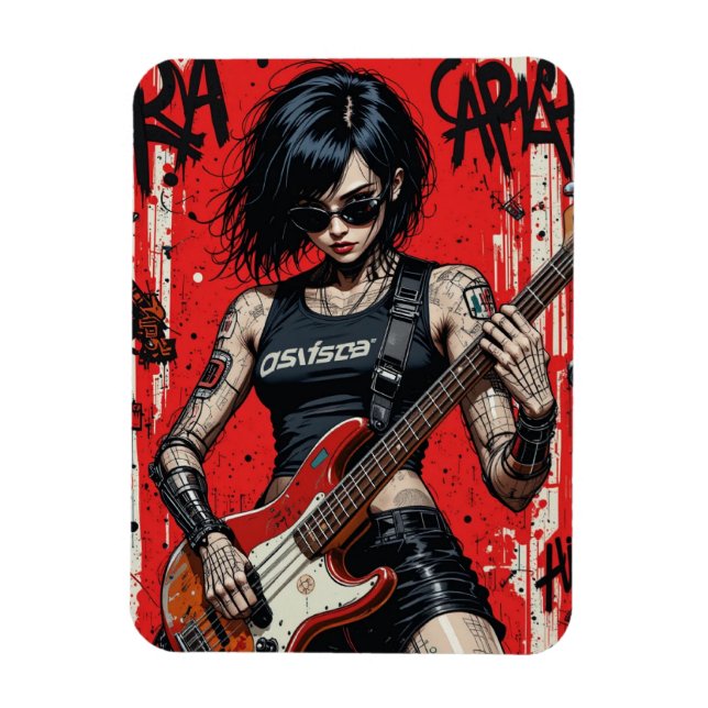 CyberBass Rebelling Flexible Photo Magnet (Vertikal)