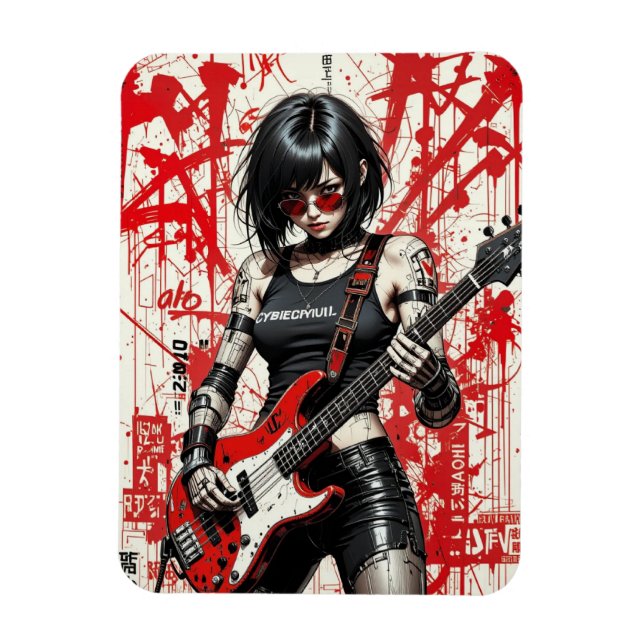 CyberBass Rebelling Flexible Photo Magnet (Vertikal)