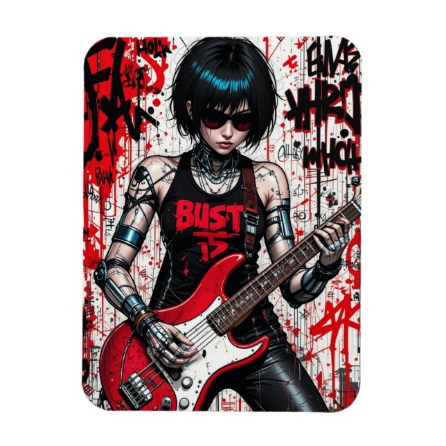 CyberBass Rebelling Flexible Photo Magnet (Vertikal)