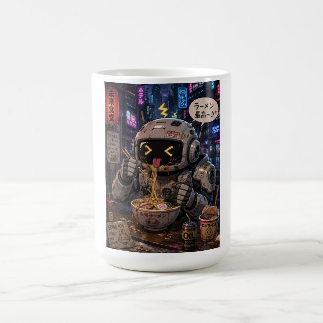 Cyberbett – Robot Ramen Natt Kaffemugg (Center)