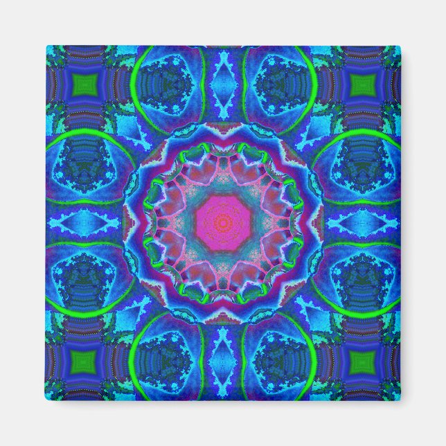 Cyberdelic Kaleidoscope Magnets Magnet (Framsidan)