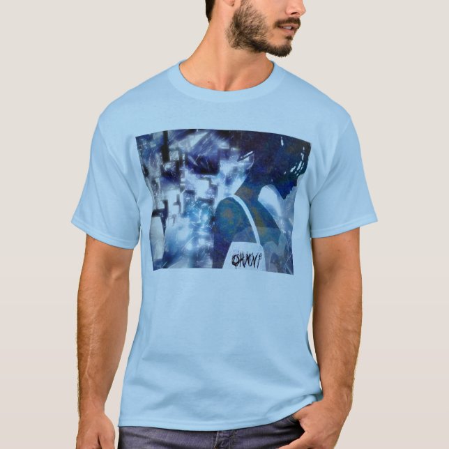 cyberfunkflicka t-shirt (Framsida)