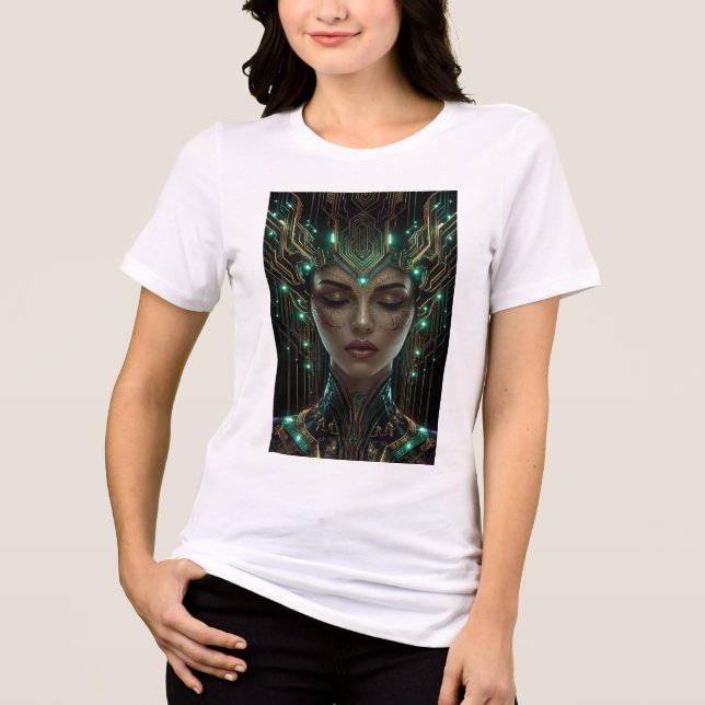 CyberGudinnan av Ljus T Shirt (Framsida)