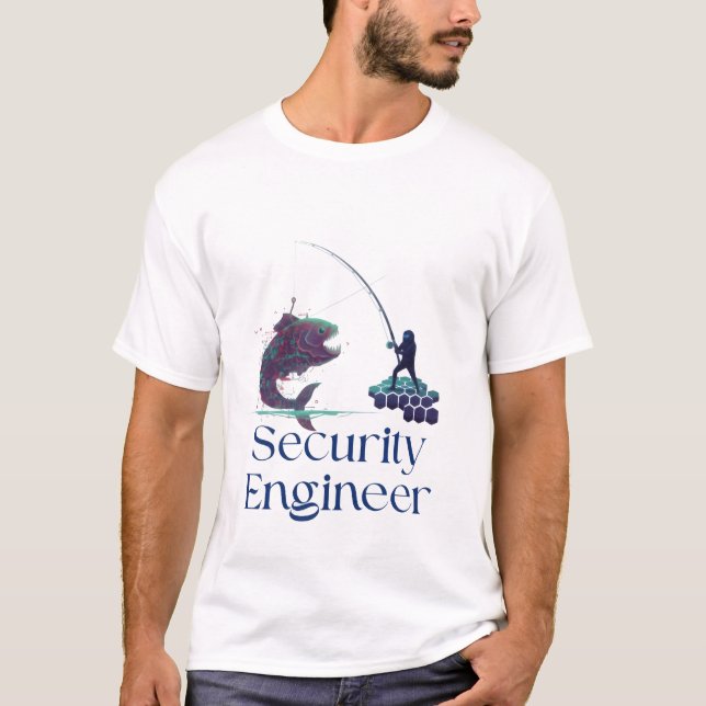 Cyberhotjägare – Säkerhetsingenjör T-shirt (Framsida)