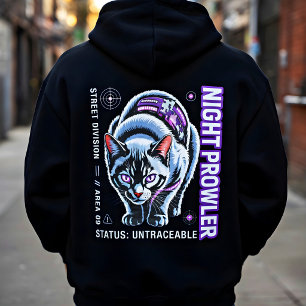 Cyberkatt Streetwear Grafisk T-shirt för kattälska