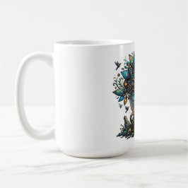 Cybernetic Tree of Life Cosmic Steampunk Kaffemugg