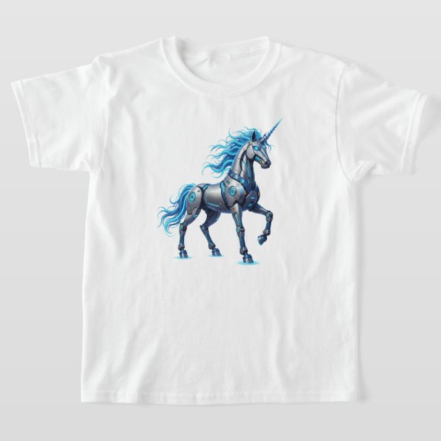 Cybernetic Unicorn T Shirt (Laydown)