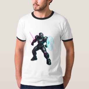 Cybernetisk Gladiator – Neonbladskrigare T Shirt
