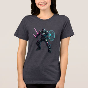 Cybernetisk Gladiator – Neonbladskrigare T Shirt
