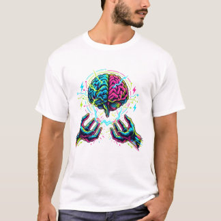 Cybernetisk krets hjärna elektroteknik t shirt