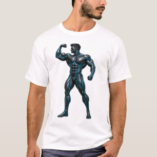 Cybernetisk kroppsbyggare - Futuristisk neonmuskel T Shirt