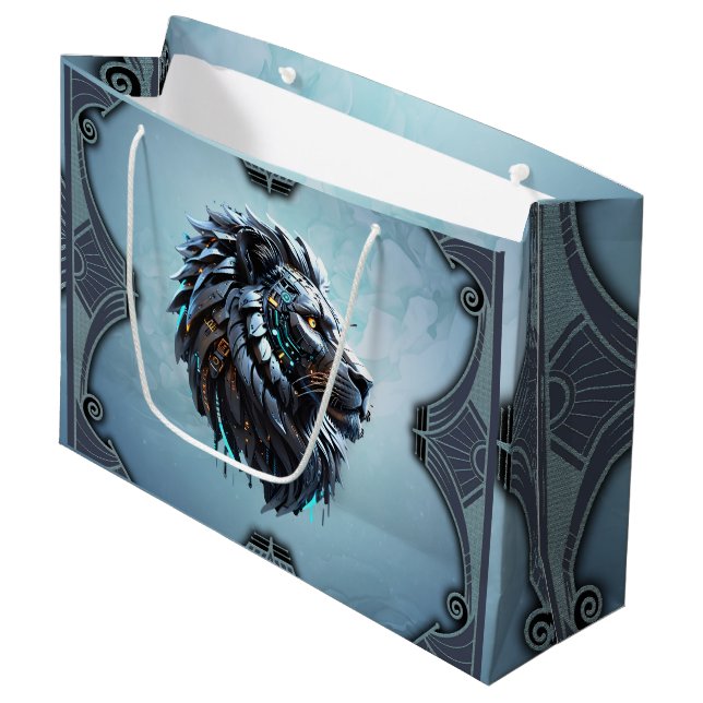 Cybernetisk Lejon Fusion of Power and Technology (Framsidan Vinklad)