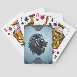 Cybernetisk Lejon Fusion of Power and Technology Casinokort