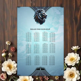 Cybernetisk Lejon Fusion of Power and Technology Poster