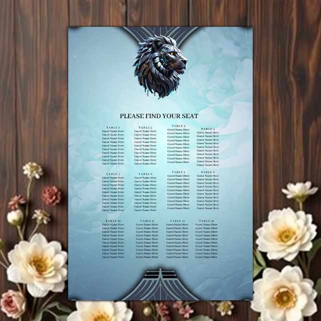 Cybernetisk Lejon Fusion of Power and Technology Poster (Skapare uppladdad)